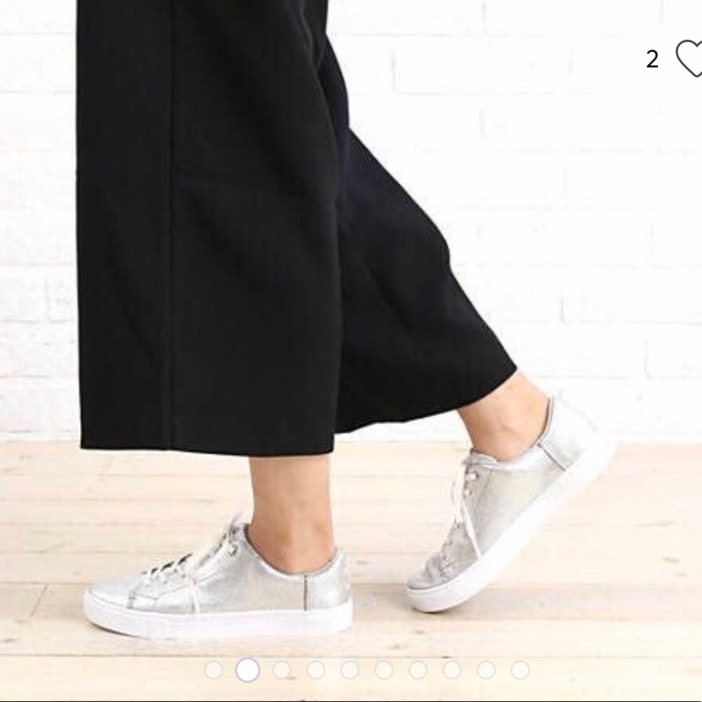 TOMS Lenox Silver Metallic Sneakers